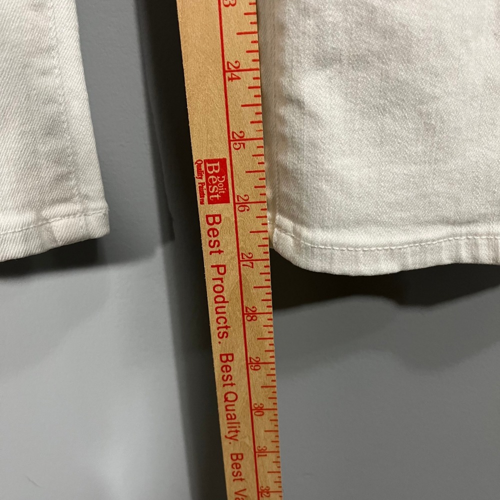 Veronica Beard Logan Slim Straight Extra High Rise White Tie Waist Jeans Size 26 - Picture 8 of 8